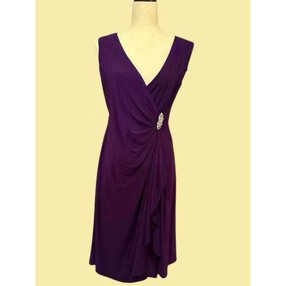 R & M Richards Dresses & Skirts - R M Richards Purple Sleeveless Dress Womens Size 6
